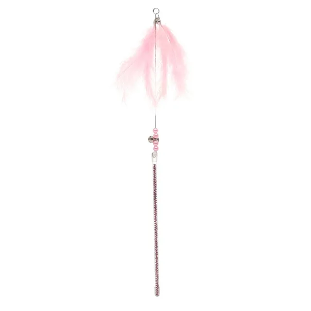 Pet Supplies Cat Toys Cat Teasing Sticks Self Play Bells Fairy Sticks Feathers  Self Fun  Bite Resistant  Long Pole  Cat Teasing 3