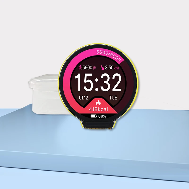 ESP32 Arduino LVGL     , 1.28 ġ 240x240 IPS Ʈ ÷ ȭ, 1.28 ġ IPS LCD TFT  ġ