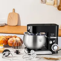 Настольный миксер на 5 л — многофункциональная кухонная машина 3-в-1 с крючком для теста, венчиком и венчиком, мощным двигателем 1000 Вт для выпечки/приготовления пищи — изображение 5