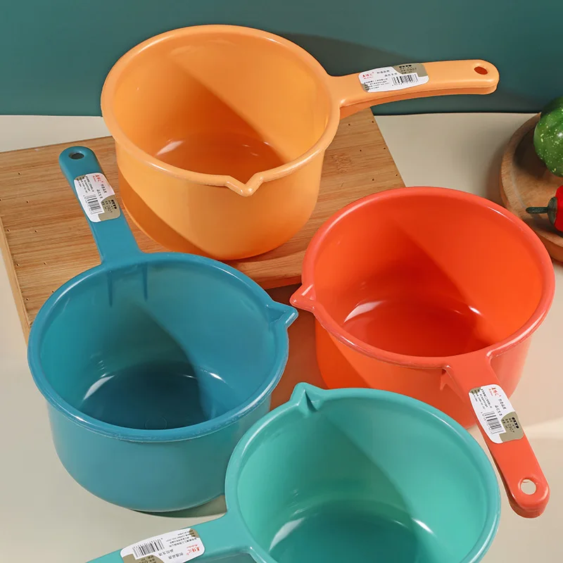 Cucharas de agua de plástico anticaída para cocina, cucharón de lavado de frutas y verduras, duradero, grande, para baño de bebé, champú, cucharas de agua