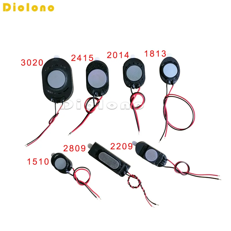 Acoustic Speaker 2209 0922 Oval Tablet Phone MP3 Portable Loudspeaker 1W 8R 22*9*4.5mm With Wires DIY Audio Accessories