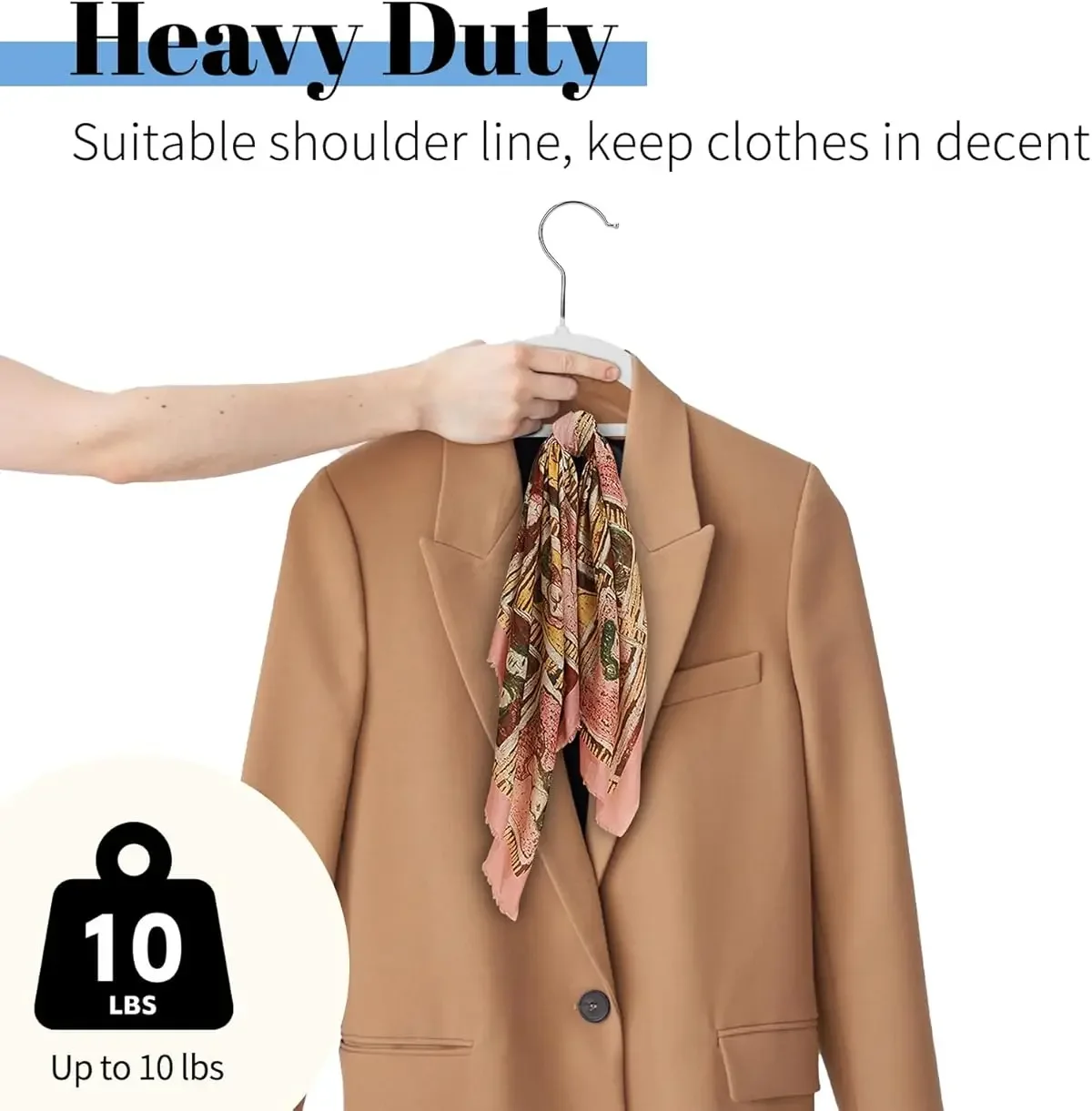 10pcs of High-End Velvet Clothes Hangers, Non-Slip Flocked Felt Clothes Hangers,Solid Clothes Hangers,Heavy-Duty Clothes Hangers