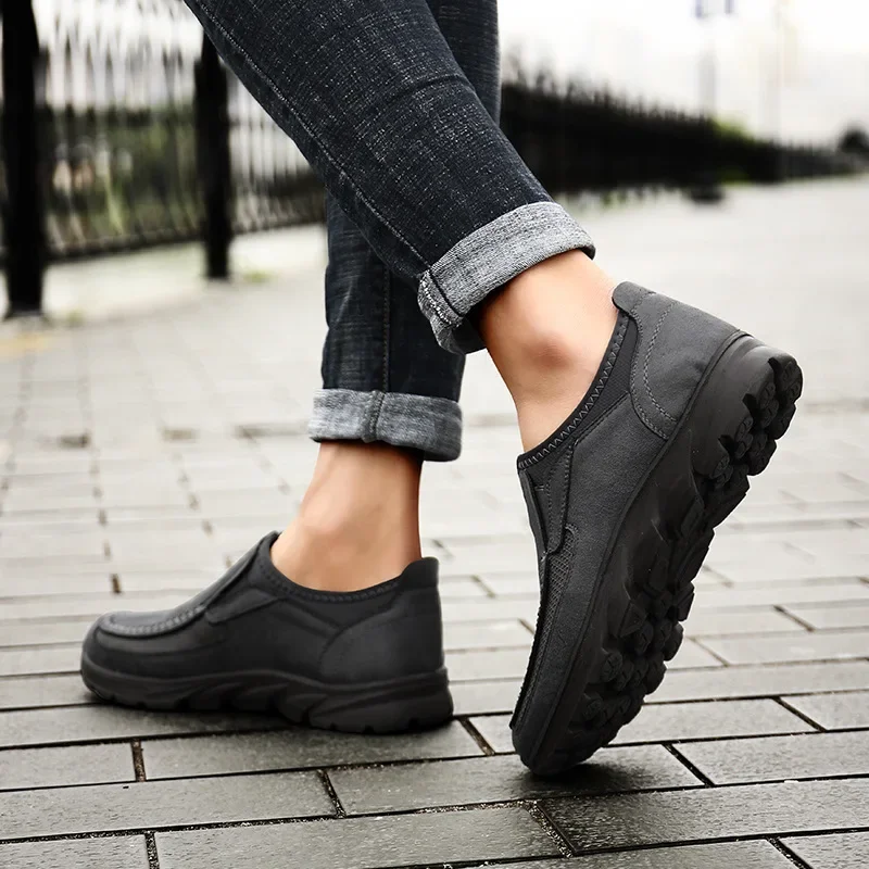 Men's Business Casual Outdoor Single Shoes Breathable Rubber Sole Footwear