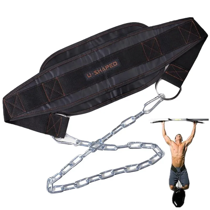 Weight Lifting Belt Chain Dipping Belt For Pull Up Chin Up Kettlebell Barbell Fitness Bodybuilding Gym