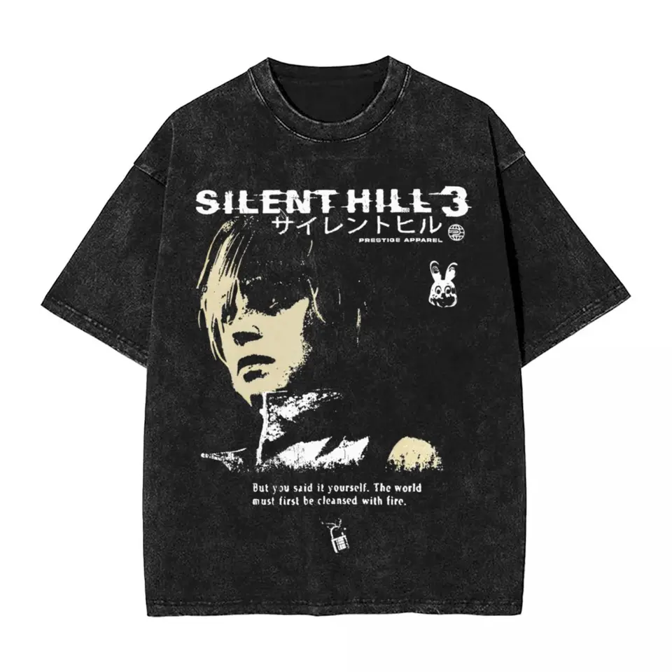 Oversized Washed T Shirt SH3 Silent Hill 3 Cotton T Shirt