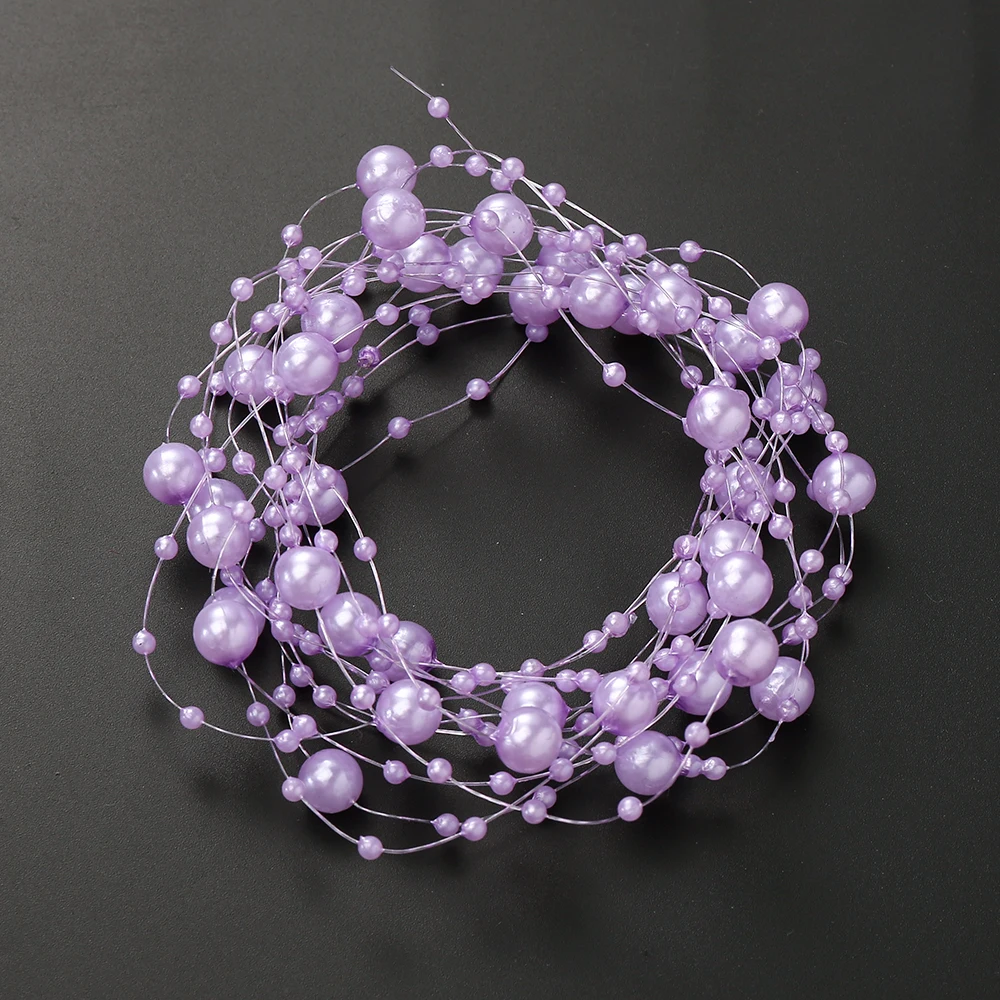 Elegant Acrylic Bead Chain for Decoration and DIY Projects - 5M Long