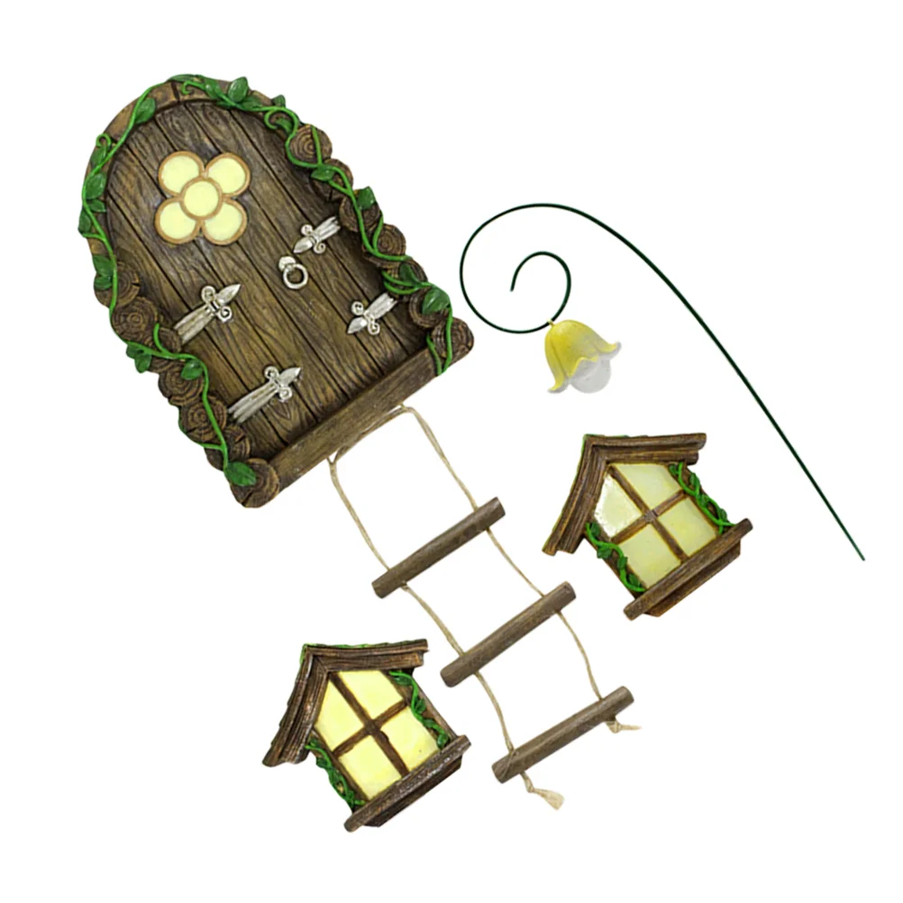 

Светящиеся подвесные украшения, уличные рождественские украшения, поделки из смолы, миниатюрные окна и сада