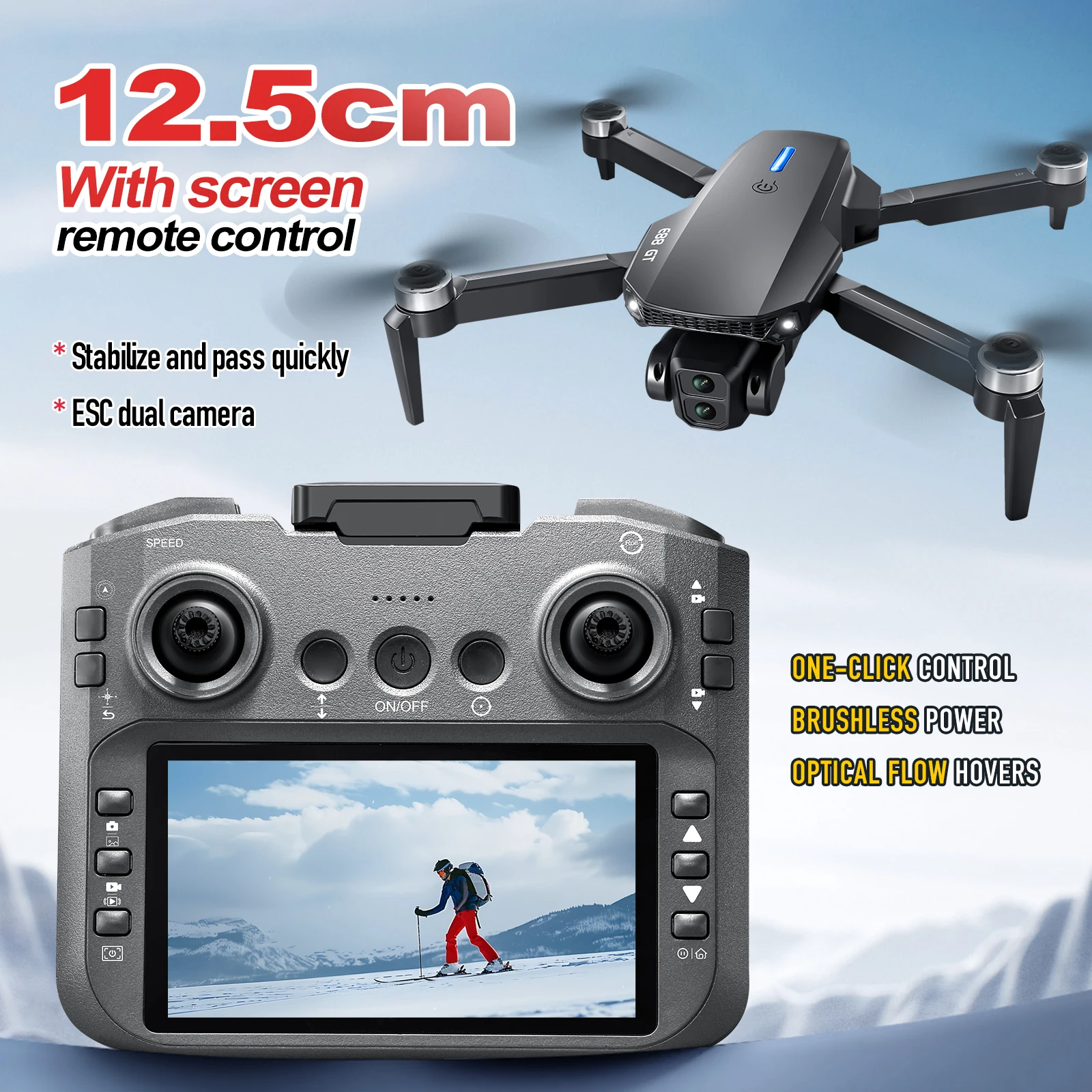 2026New aggiornamento originale E88GT Drone 8K 5G professionale HD doppia fotocamera fotografia aerea aereo telecomandato Quadcopter giocattolo - immagine 2