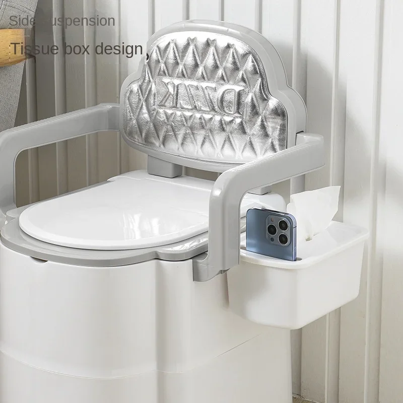 Portable Simple Anti-slip Adult Toilet Elderly Pregnant Woman Deodorant Sit Toilet Bathroom Mobile Backrest WC Seat