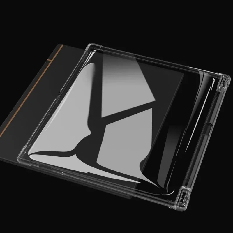 Crystal Clear Shockproof Back Cover with Pencil Holder and Protector Shell
