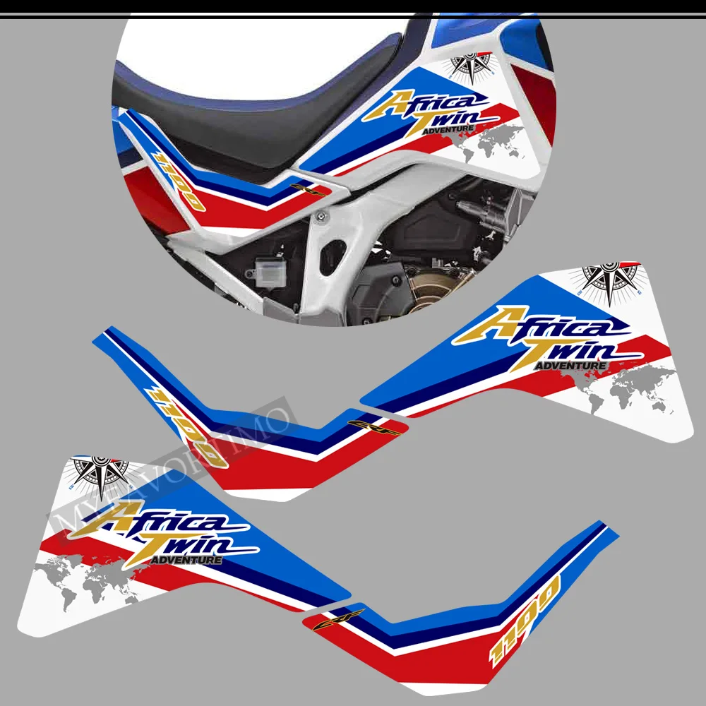 2019 2020 2021 Africa Twin Protection Side Tank Pad For Honda CRF1100 CRF 1100 L Adventure ADV Visor Set Stickers Decal Kit