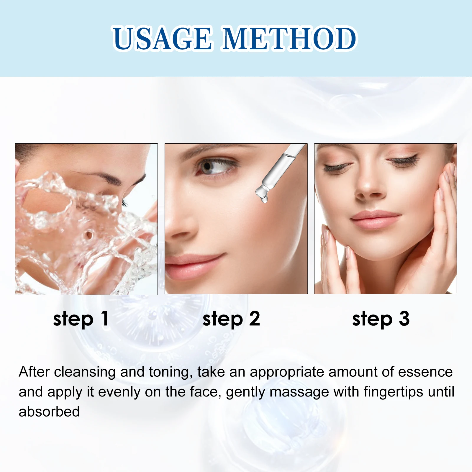 Hyaluronic Acid Facial Serum Fade Fine Line Wrinkle Shrink Pores Tightening Nourishing Deep Moisturizing Facial Skin Essence 4
