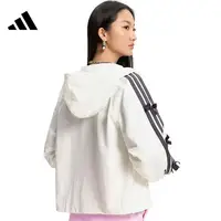 Veste à capuche Adidas pour femme, coupe ample, trois bandes, avec empiècements en mesh, veste de sport KR7602/KR7603 3