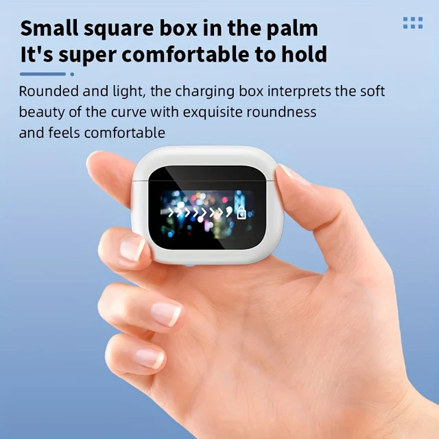 True Wireless Earbuds with Charging Case Wireless Earphones with Touch Screen HiFi Sound Quality Long Battery Life 3
