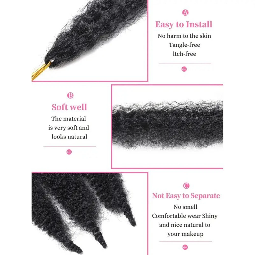 8inch Marley Braiding Hair for Twists Short Afro Kinky Twist Crochet Braids Ombre Synthetic Fiber Hair Extensions for Women