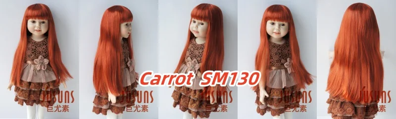 JD056 1/12 1/8 1/6 1/4 1/3 OB11 YOSD MSD SD Blythes Long Straight Hair With Full Bang Doll Wig 18"AG Doll Accessories