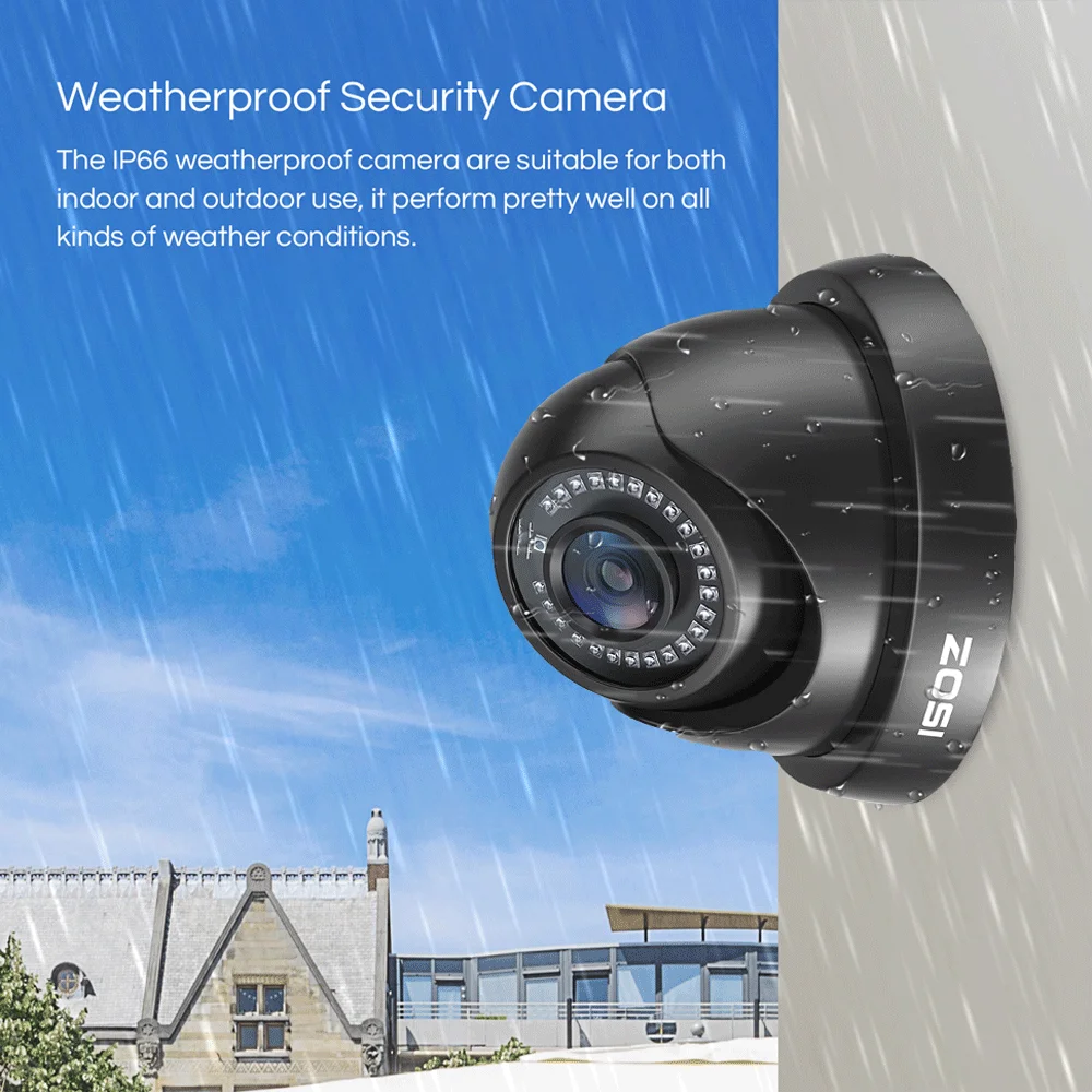 ZOSI 1080p Security Camera 80ft Night Vision AHD / TVI / CVI/CVBS Waterproof for Outdoor Video Surveillance Camera