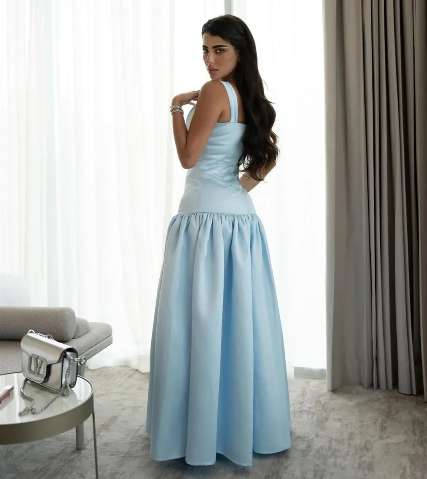 ストラップレスサテンロングイブニングドレス,カスタム,ポケット