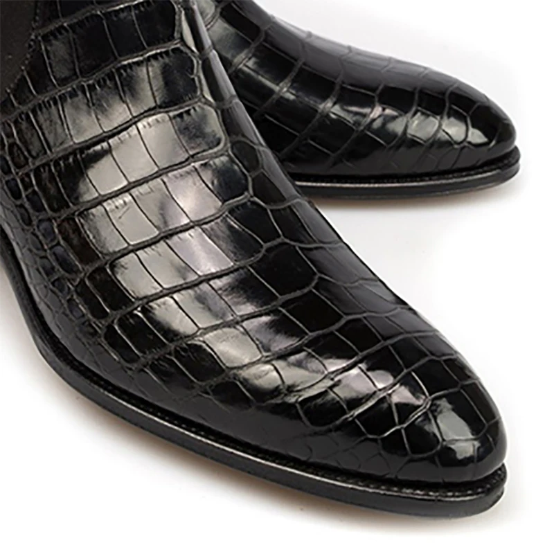 Uncle Saviano Black Winter Mens Boots Shoes Work Boots Add Velvet Fashion Designer Shoes Men Warm Non-Slip Genuine Leather