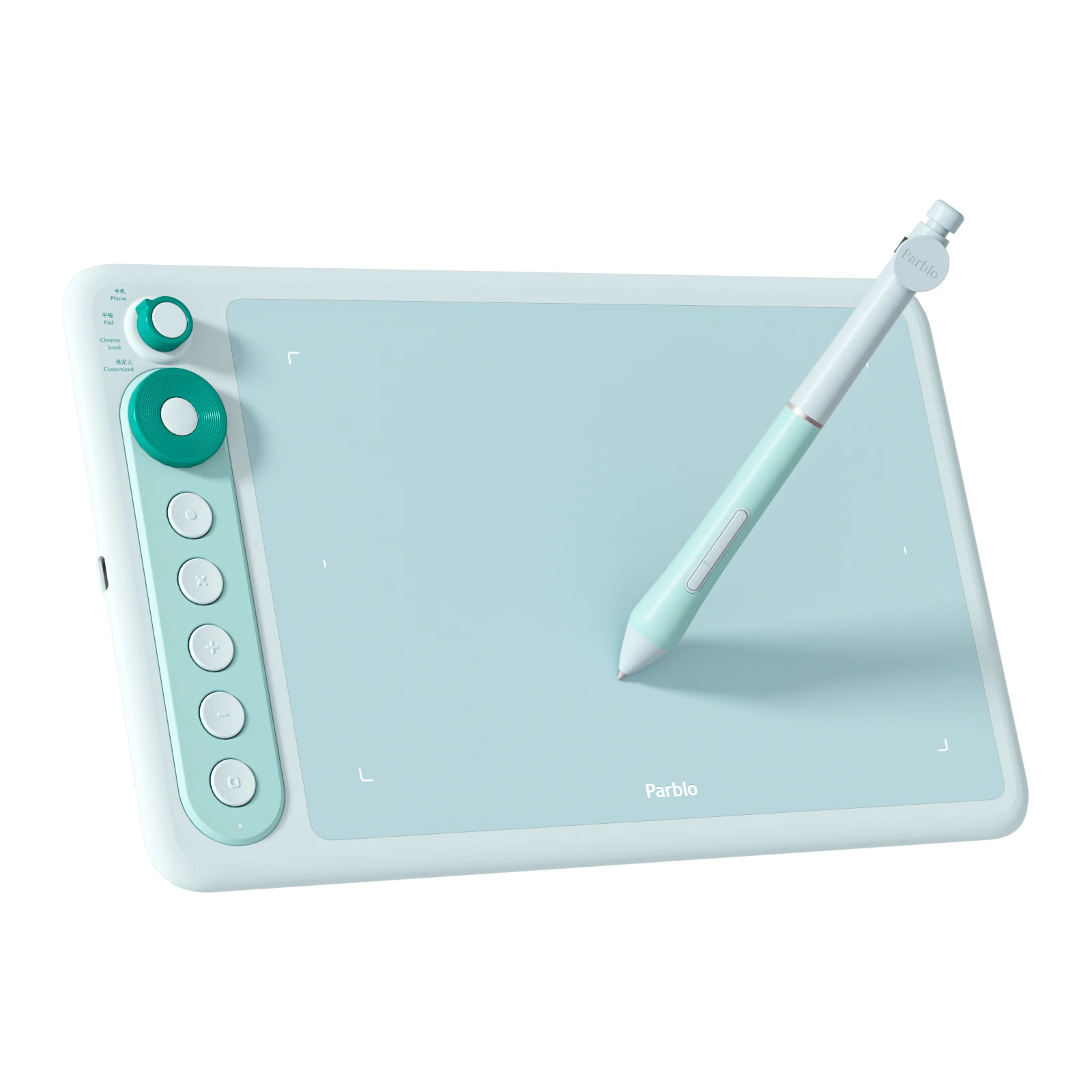 Tablet Gráfico Parblo-intangbo x7 Suporte a Telefone Android Tablet de Desenho Digital Caneta de Caligrafia 7.2*4.5 Polegada