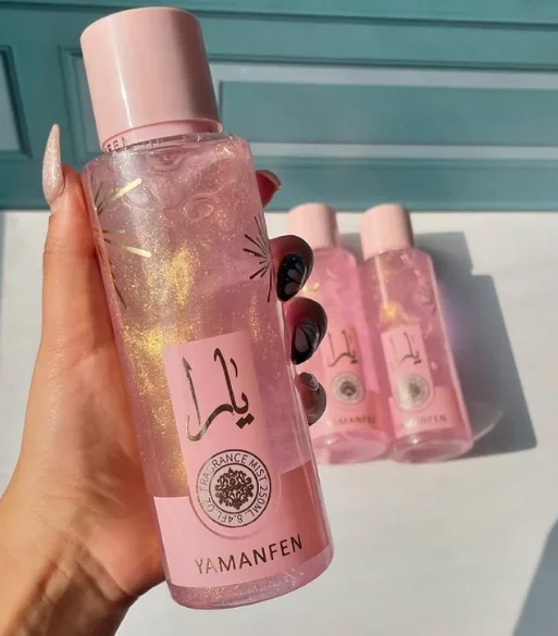 Profumo corpo scintillante rosa araba lunga durata per donna_voghion.com