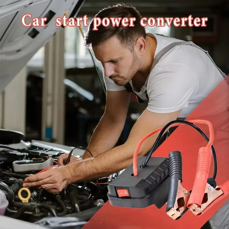 For Makita Car Battery Jump Starter Lithium Emergency Power Bank with Thickened Copper Clips with Dual USB Charging Ports 1