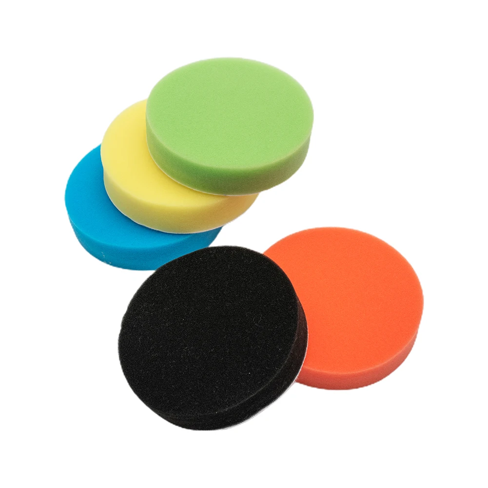 5pcs Sponge Pads 5-Inch Flat Polishing Kit Car Polisher 125mm Industrial Products Furniture Glass Car Polishing Pad