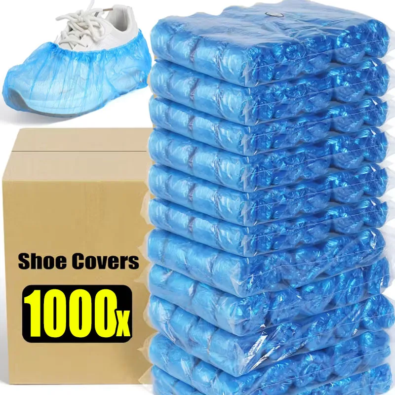 Disposable shoe cover 100-1000pcs Plastic Waterproof Non-slip Indoor