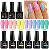 9Pcs/Set Gel Nail Polish Popular Colors Pink Red Black In Autumn Semi Permanent Soak Off UV LED Nail Art Gels Nail Varnish 3
