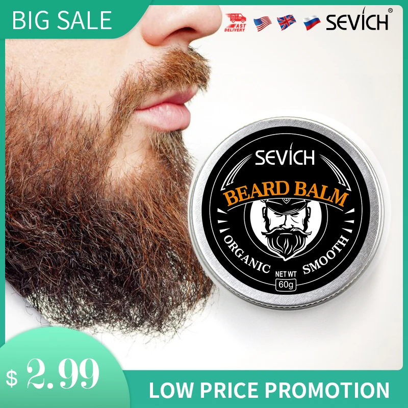 

Sevich Organic Beard Wax Hair Loss Products 30g/60g Moisturizing Beard Balm For Smoothing Men's Beard Men Moustache Cream