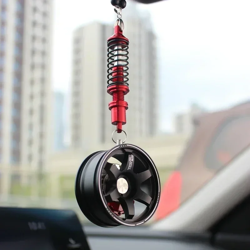 Creative Wheel Hub Brake Shock Absorber Car Pendant Auto Interior Rear View Mirror Decoration Dangle Trim Accessories