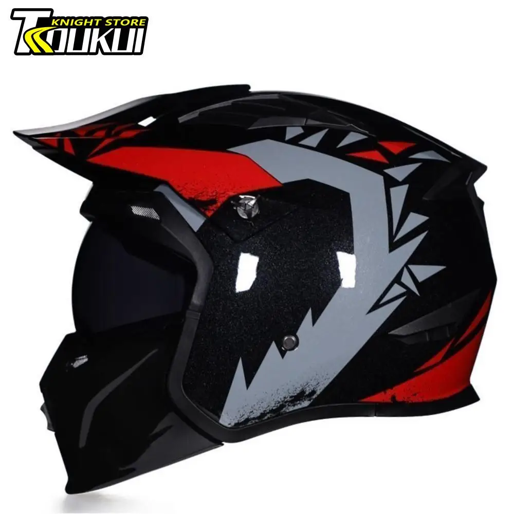 Certificazione Dot Casco Modulare Moto Casco Moto Combinazione Casco Motocross Casco Integrale Staccabile Mezzo Aperto