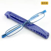 Flip Top Cover Fashion Mini Spring Frame Reading Glasses Resin Lens Portable Pen Reading Glasses for Men and Women Oculos Gafas 2