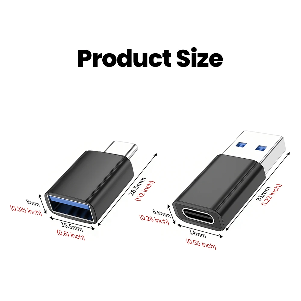 USB3.1 OTG 어댑터 USB 남성용-타입 C 여성용 어댑터 USB-C-USB 변환기 고속 데이터 전송 고속 충전 어댑터