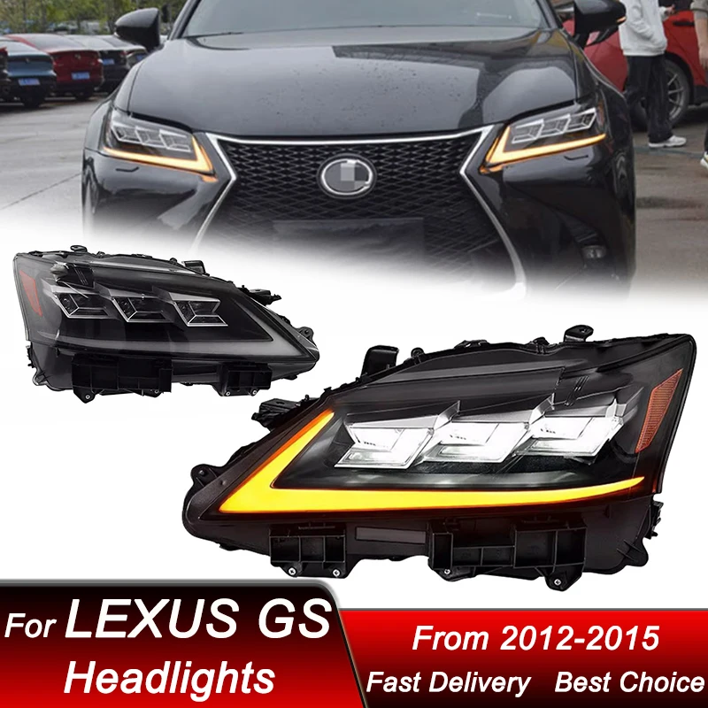 

Car Headlights For Lexus GS GS250 GS300 12-15 new style full LED Headlamp Assembly Upgrade Projector Lens Accessories Kit