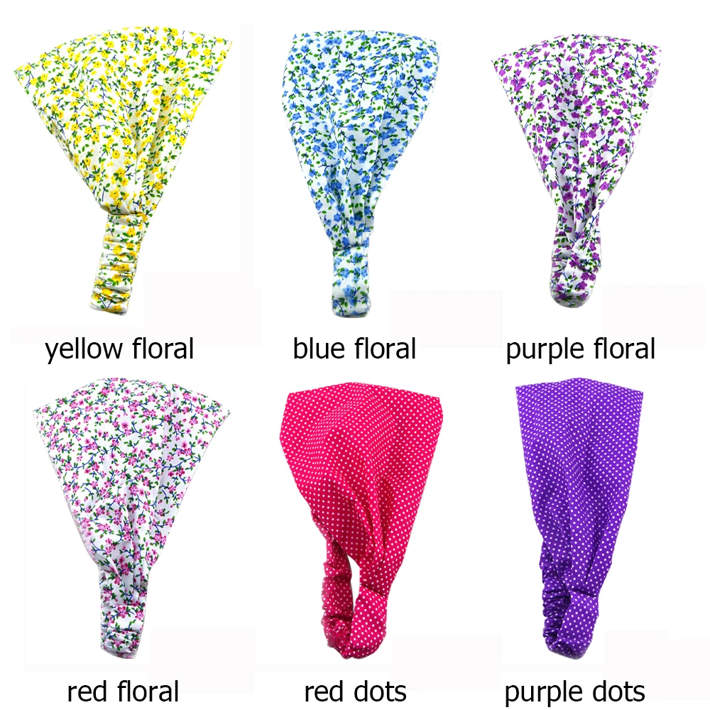 1PC Baby Floral Polka Dot Print Turban Comfortable Headscarf Elastic Cute Headband Toddler Kids Multicolor Hair Accessories