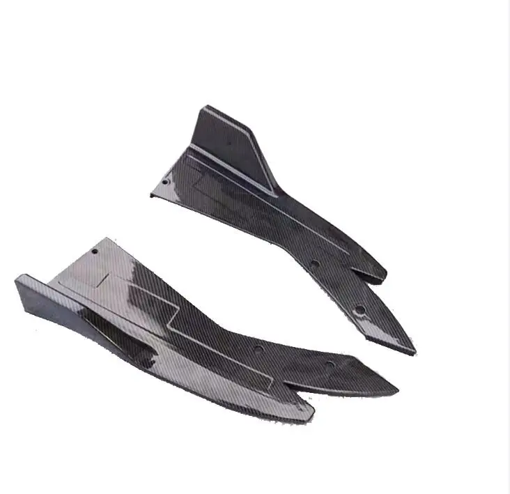 2PCS Car Rear Bumper Lip Winglets Side Skirt Splitters Spoiler Lip Side Wing Trim Decorative Lip General