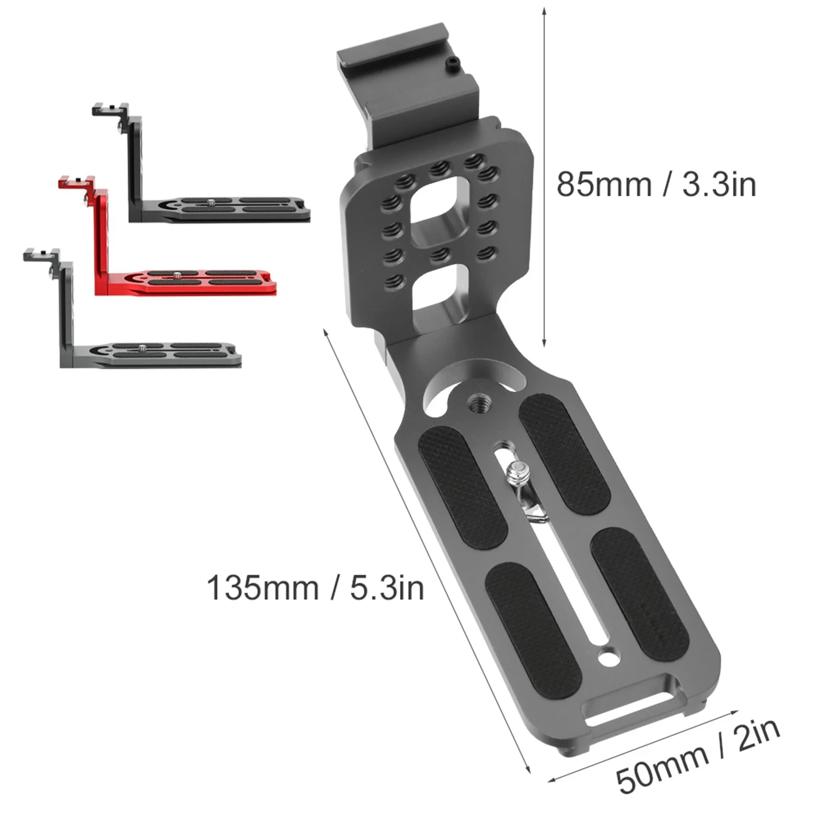 Premium Metal Quick Release L Plate with Hot Shoe Mount