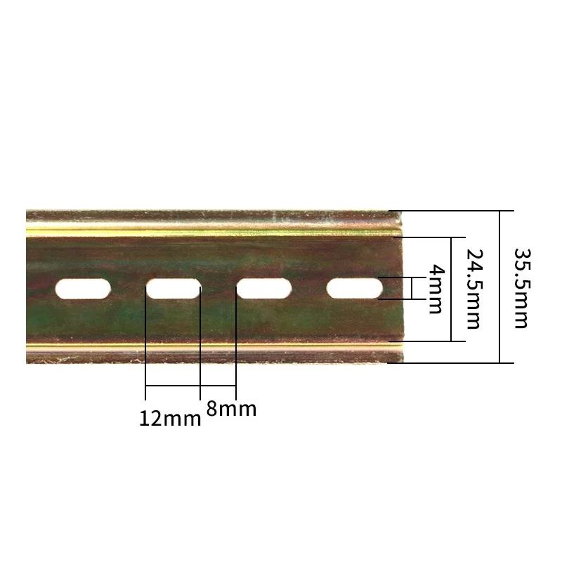 Din Rail 10/20/30/40/50cm Aluminum Universal Type 35mm Slotted