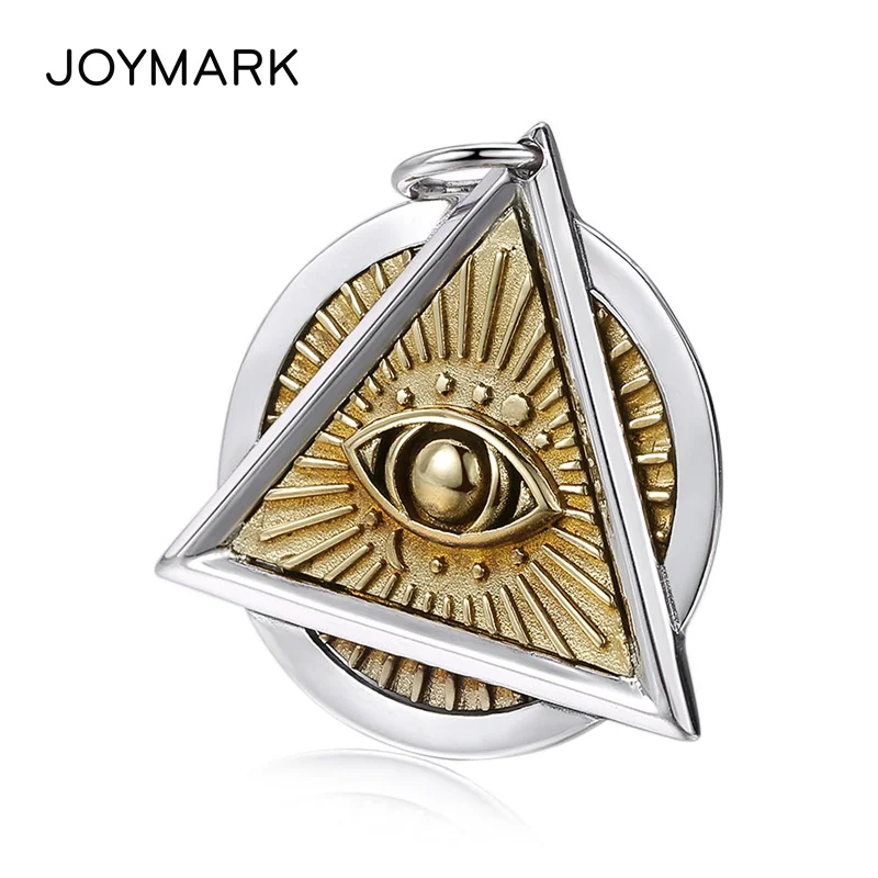 

JOYMARK Eye of God Geometric Pyramid 925 Sterling Silver Pendants Personalized Fashion Pendant For Jewelry Making TSP272