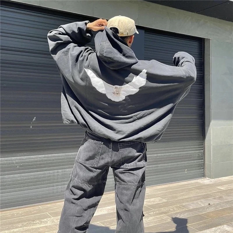 

Streetwear Sweatshirts Oversize Matta West Hooded Hoodie Men High Quality Loose Heavy Fabric Pullover Winter women