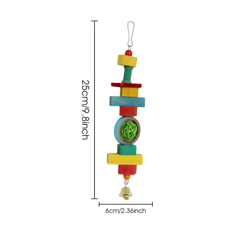 Bird Toys For Parrots Multicolored Parrot Cage Toy Conure Toys Bird Hang Toys With Bell For Parrots Parakeets Conures Cockatiels