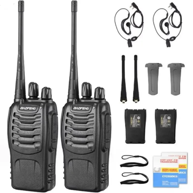 2PCS Baofeng BF-888S UHF Radios 12W High Power Long Range Walkie for Outdoor Adventures