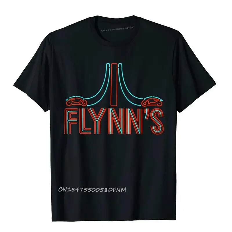 

Хлопковая футболка премиум-класса Flynns Place Tron, ретро-футболка с неоновым принтом аркадных игр для отдыха, крутая модная футболка с коротким рукавом