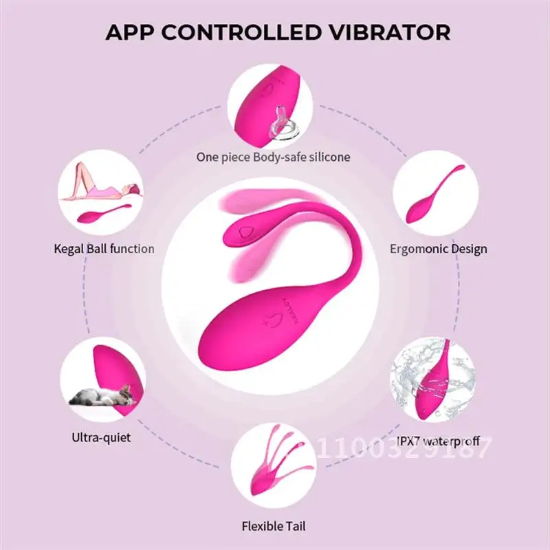 Frequency Phone APP Wireless Control 10 Smart Vibrate Bullet Kegel Ball Magic Sex Vibrator G-spot Flamingo Toy Jump Egg Massager