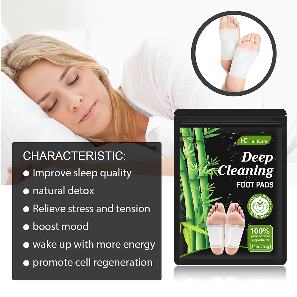 Natural Wormwood Bamboo Detox Foot Patches Detoxification Body Toxins Cleansing Slimming Stress Relief Feet Pads Beauty Health natural herbal foot pads foot pads wormwood pain relief patch