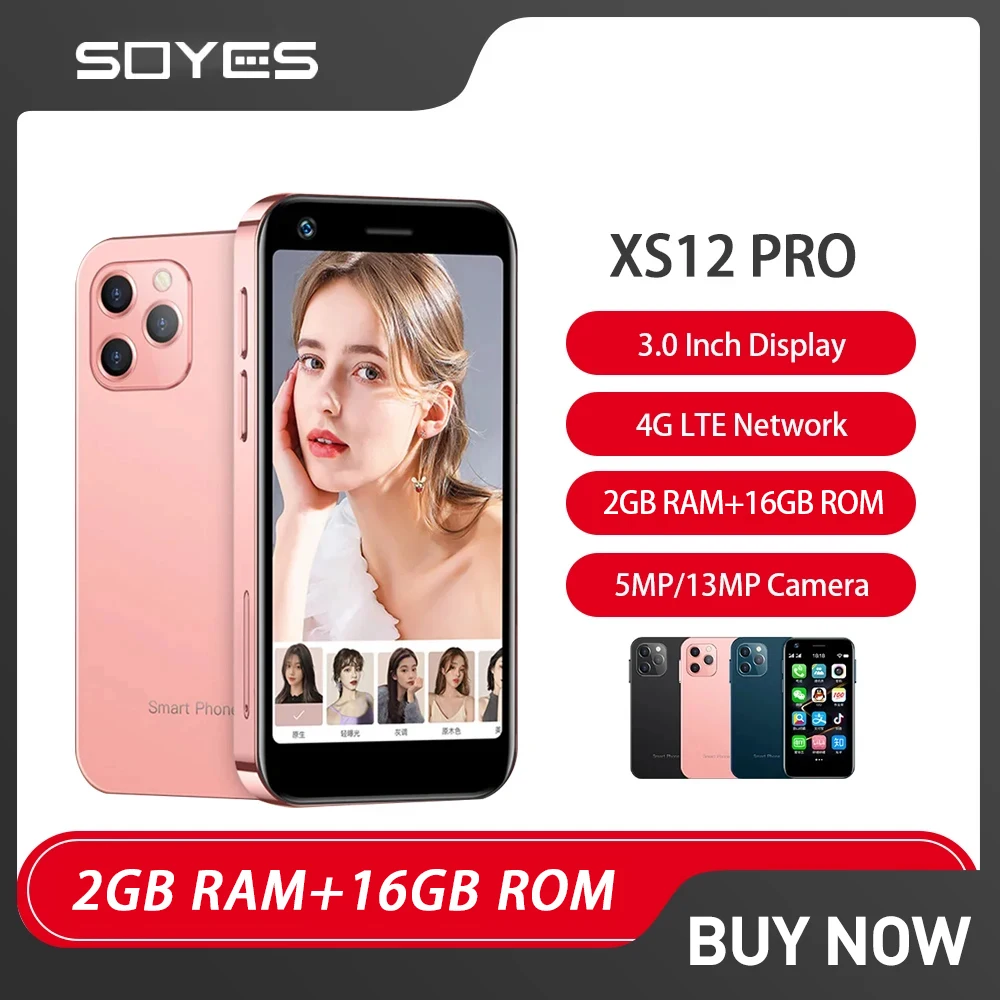 SOYES XS12 PRO Smartphone Android 10 Dual Sim Octa Core 3 Inch HD 2GB+16GB WIFI Bluetooth OTG FM Hotspot GPS 4G Small Cellphone hot sale x51pro 7 2 inch surface screen 6800mah 2gb ram 16gb smartphone unlocked dual sim android mobilephone celular cellphone