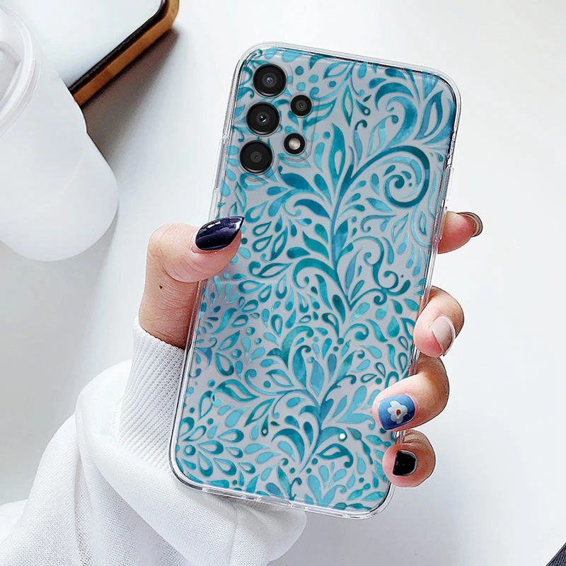 Floral Transparent Soft Silicone Phone Case - Flower TPU Cover