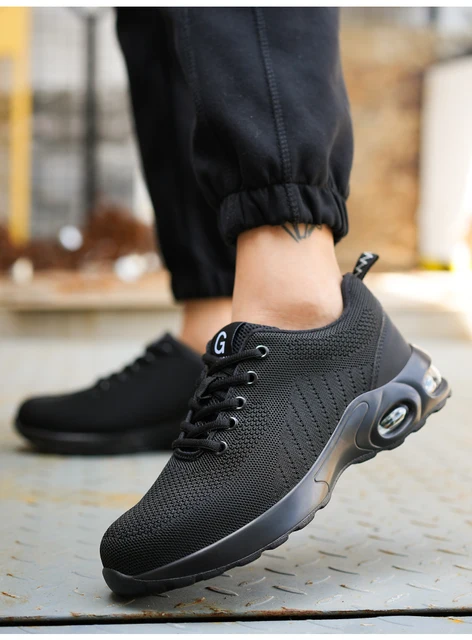 Safety Shoes For Men FENLERN Steel Toe Shoes For Women Safety Work