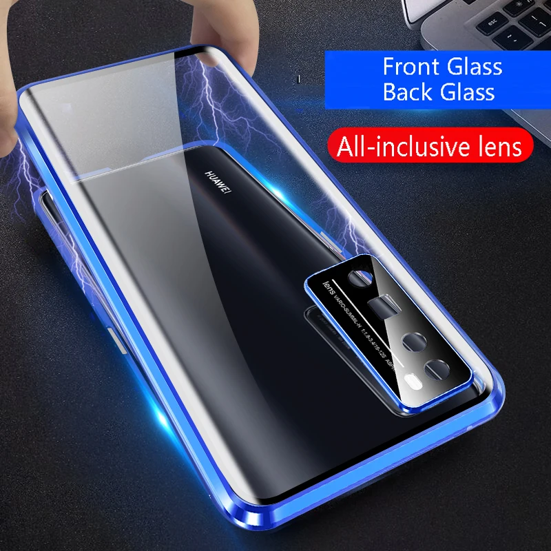 360 Full Case For Xiaomi Redmi 14C 14R Case Double Sided Magnetic Adsorption Metal Capa Tempering Glass Cover For Redmi 14R 14C phone case magnetic case phone protector cover
